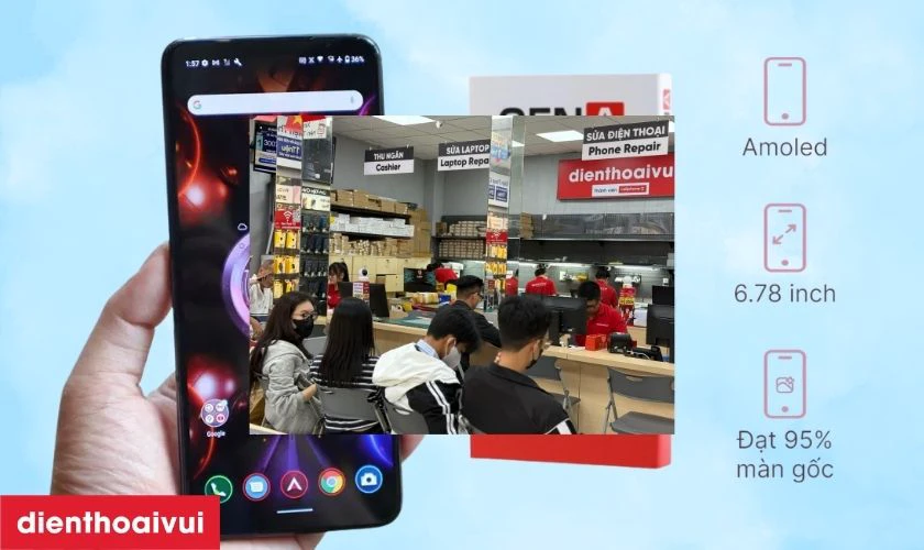 M&agrave;n h&igrave;nh GENA loại Pro thay cho Asus Rog Phone 5 Pro c&oacute; tốt kh&ocirc;ng?