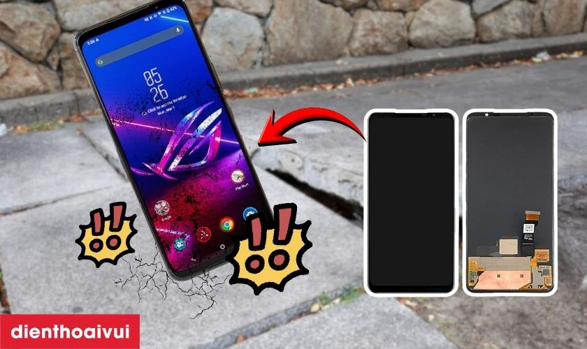 Nguy&ecirc;n nh&acirc;n m&agrave;n h&igrave;nh Asus Rog Phone 5 Ultimate bị hỏng do đ&acirc;u?