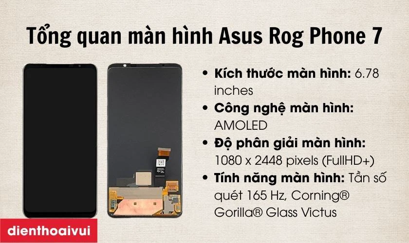 Tổng quan m&agrave;n h&igrave;nh Asus Rog Phone 7