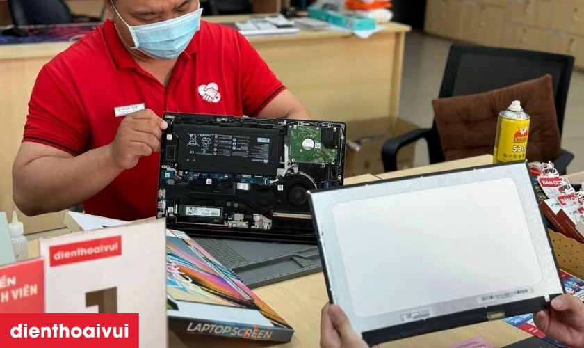 Quy trình thay màn hình cảm ứng laptop HP Spectre 15T-BL chính hãng GENA