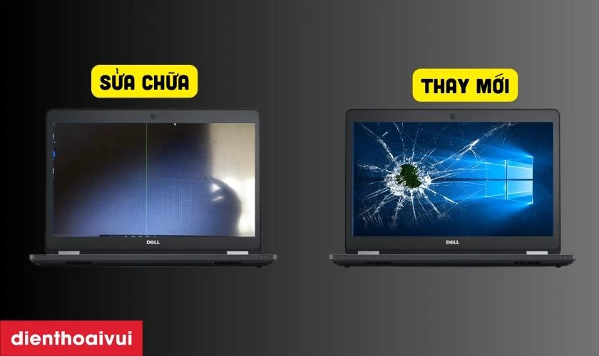 Laptop Dell bị hỏng màn hình – nên sửa hay thay mới?