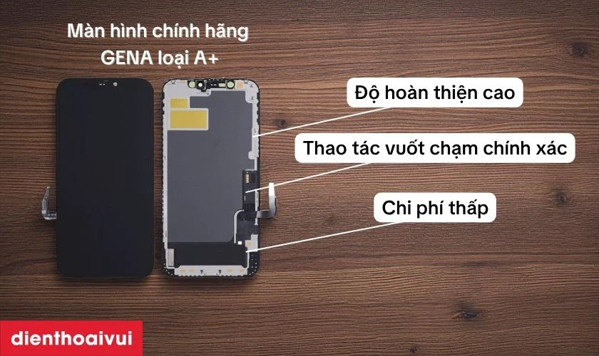 Màn hình chính hãng GENA loại A+ thay cho iPhone 12 Pro có tốt không?