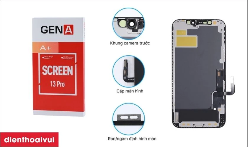 Màn hình GENA loại A+ thay cho iPhone 13 Pro có tốt không?