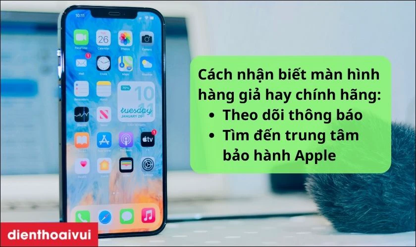 Cách kiểm tra màn hình thay cho iPhone 15 hàng giả hay chính hãng