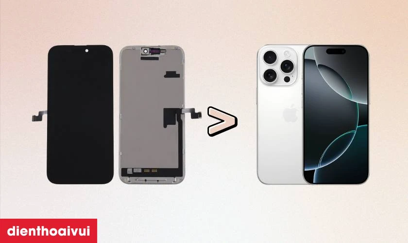 Thay màn hình iPhone 16 Pro chính hãng GENA loại Pro