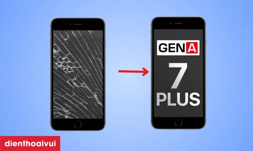 Thay màn hình chính hãng GENA cho iPhone 7 Plus có rủi ro không