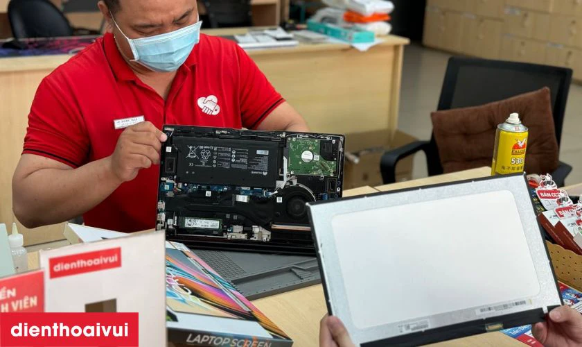 Quy trình thay màn hình laptop Asus A40JA tại Điện Thoại Vui