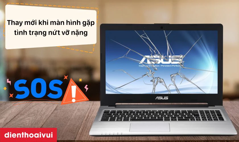 Laptop Asus K56 bị hỏng m&agrave;n h&igrave;nh, n&ecirc;n sửa hay thay mới?