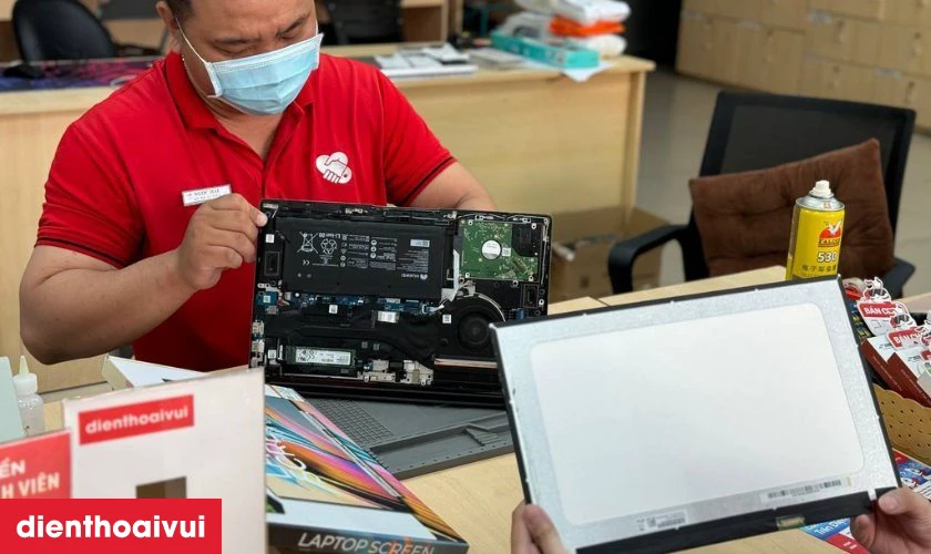 Quy trình thay màn hình laptop Asus S530 lấy liền tại Điện Thoại Vui
