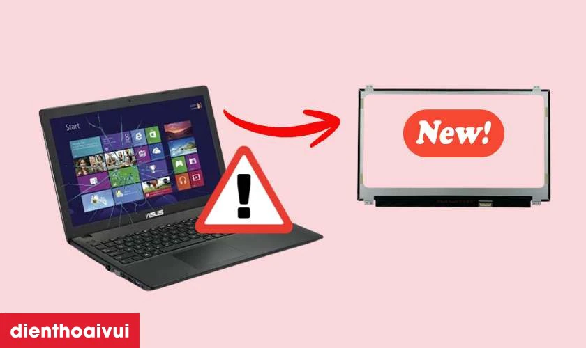 Dấu hiệu cần thay m&agrave;n h&igrave;nh laptop Asus X551M