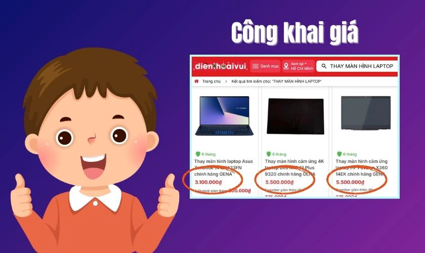 Tiêu chí lựa chọn địa chỉ thay màn hình laptop Bình Dương uy tín