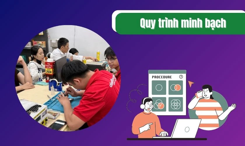 Quá trình thay màn hình laptop tại Điện Thoại Vui diễn ra chuyên nghiệp