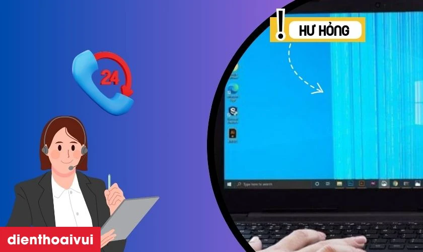 Tiếp nhận thông tin, yêu cầu từ khách hàng muốn thay màn hình laptop Dell Inspiron 14 3493