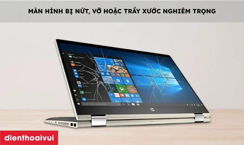 Dấu hiệu cần thay m&agrave;n h&igrave;nh laptop HP Pavilion X360 15 CR0087CL