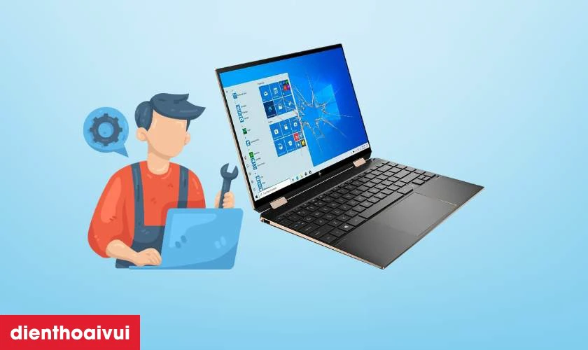 Dấu hiệu m&agrave;n h&igrave;nh laptop HP Spectre X360 Convertible 13 AW1000 bị lỗi cần thay ngay