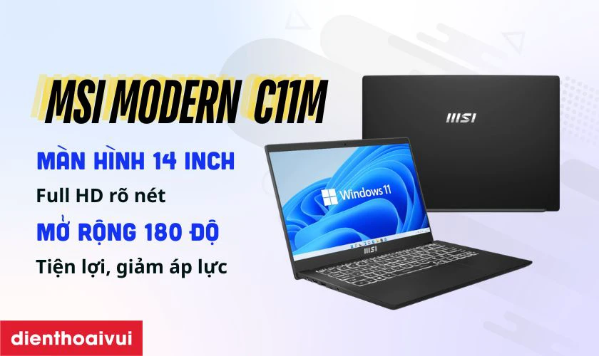 Đặc điểm nổi bật của màn hình MSI Modern 14 C11M