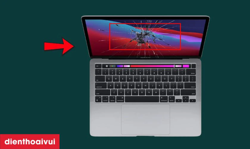 Màn bị MacBook bị nứt vỡ