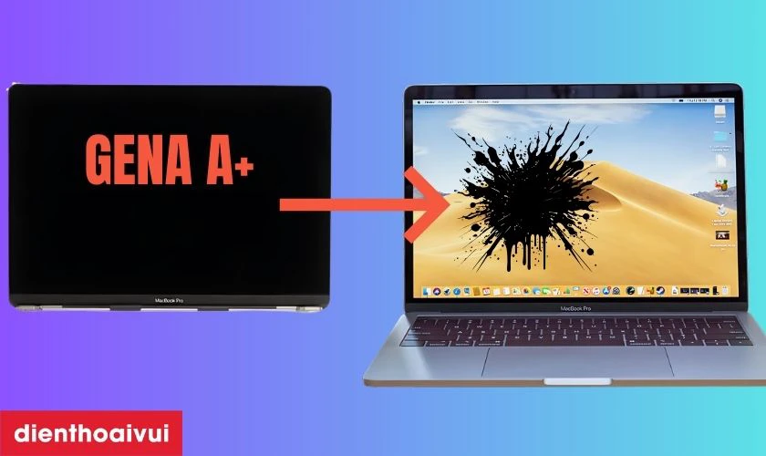Thay màn hình MacBook Pro 2019 13 inch A1989 màn rời chính hãng GENA A+