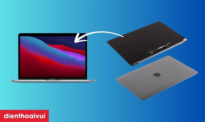 Thay màn hình MacBook Pro M1 2020 13 inch A2338 màn rời chính hãng GENA A+