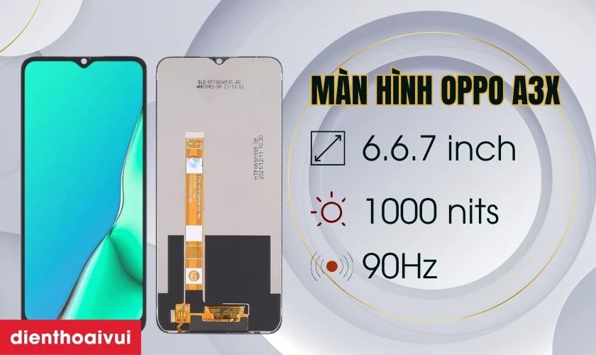 Oppo A3X c&oacute; m&agrave;n h&igrave;nh trang bị tấm nền&nbsp;LCD