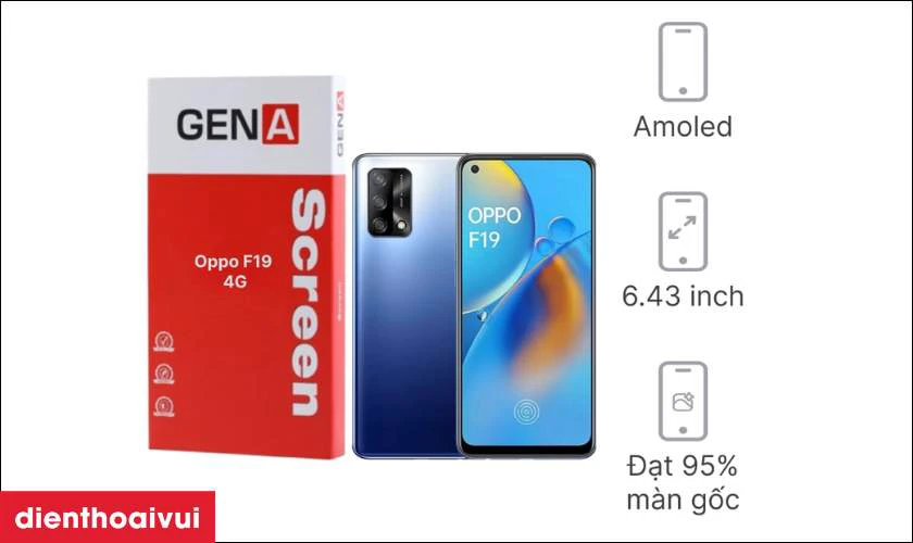 Giới thiệu m&agrave;n h&igrave;nh Oppo F19 (4G) ch&iacute;nh h&atilde;ng GENA loại Pro