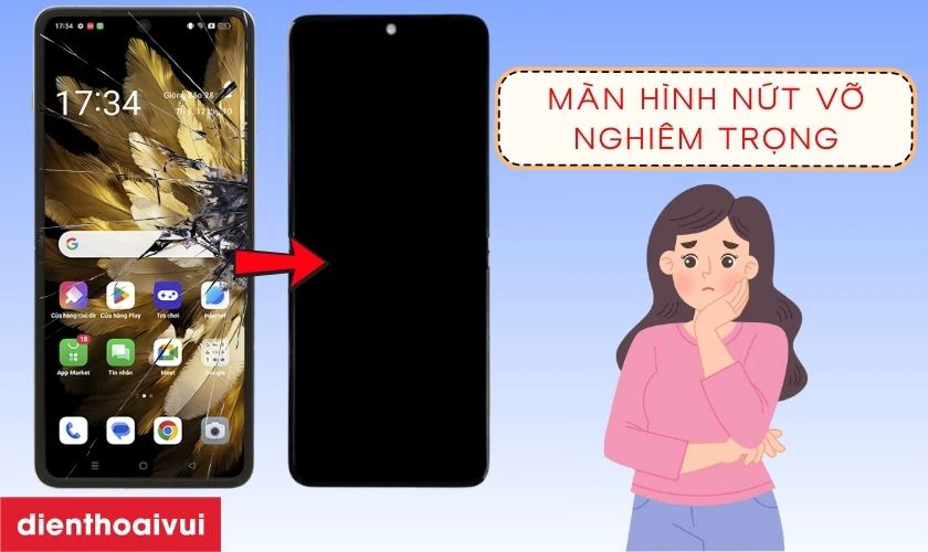 Trường hợp cần thay màn hình Oppo Find N3 Flip 5G?