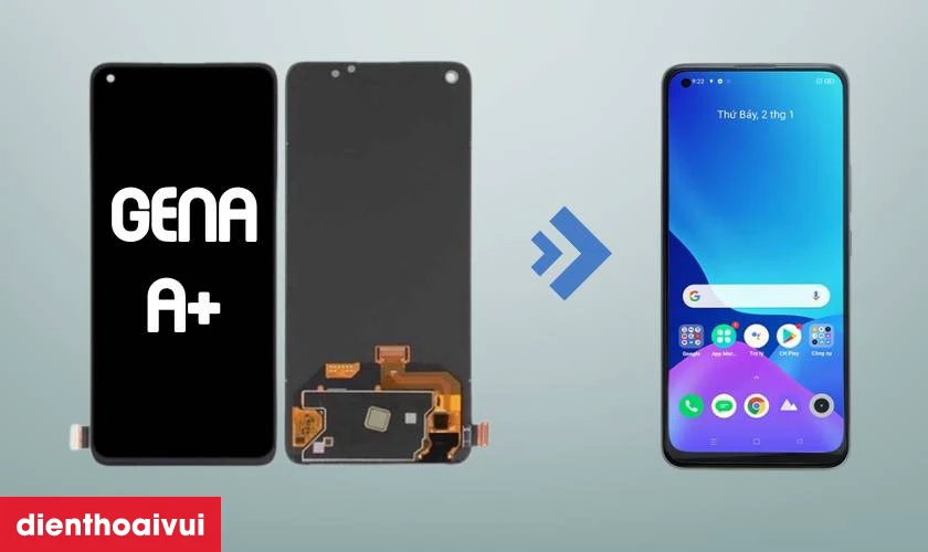 Màn hình chính hãng GENA loại A+ thay cho Oppo Realme 8 Pro 4G có tốt không