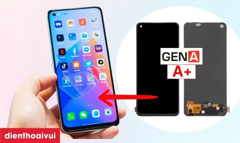 Màn hình Oppo Reno 7 5G chính hãng GENA loại A+ là gì?