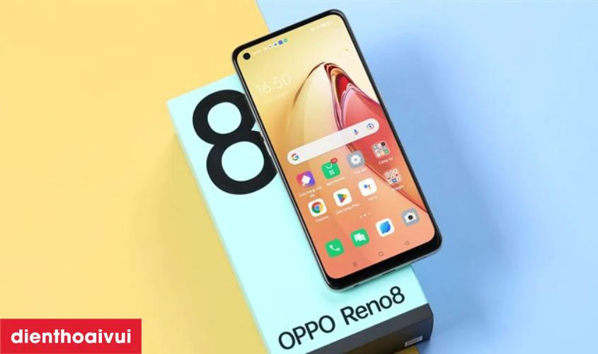 Chi tiết thiết kế màn hình trên điện thoại Oppo Reno 8