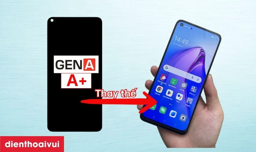 Màn hình Oppo Reno 8 4G/5G chính hãng GENA loại A+ là gì?