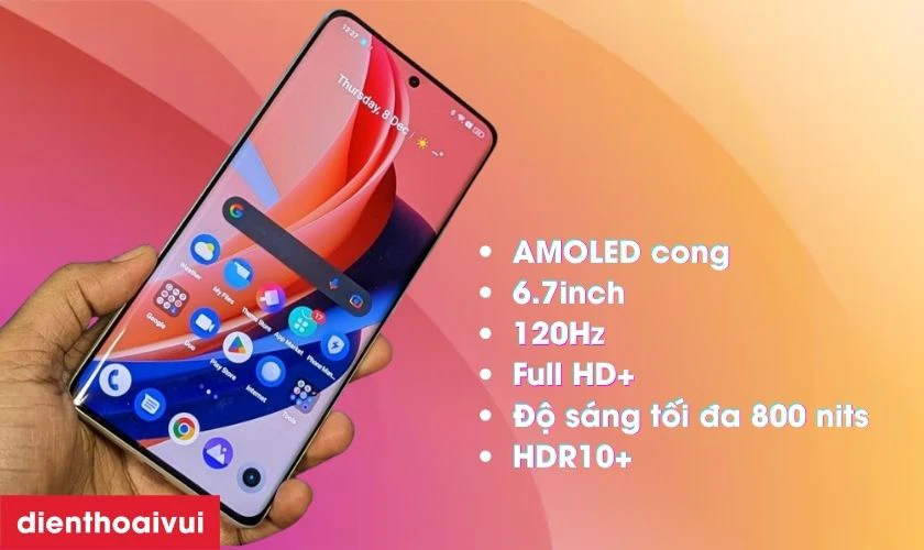 Tổng quan m&agrave;n h&igrave;nh Realme 10 Pro Plus