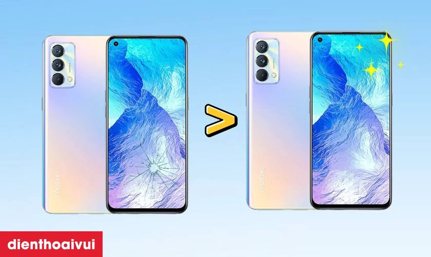M&agrave;n h&igrave;nh GENA loại Pro thay cho Realme