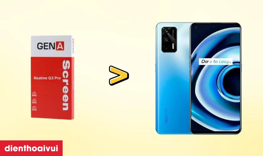 Thay m&agrave;n h&igrave;nh Realme Q3 Pro ch&iacute;nh h&atilde;ng GENA loại Pro