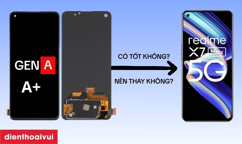 Màn hình chính hãng GENA loại A+ thay cho Realme X7 Max có tốt không?