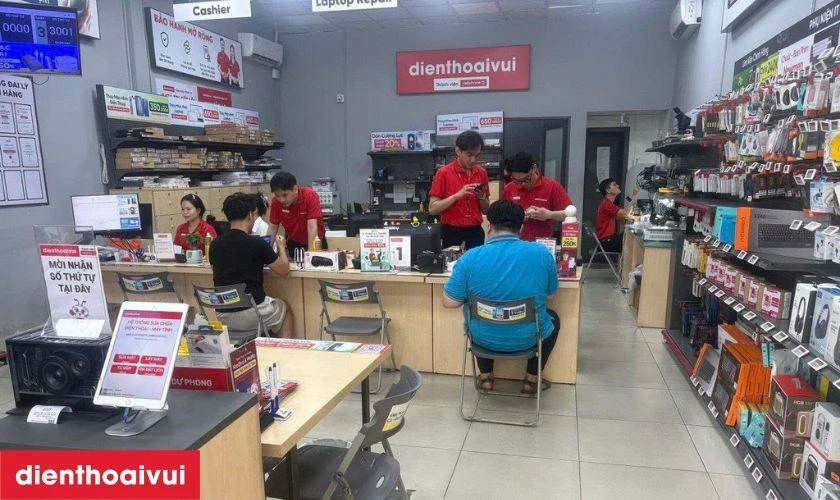 Quy trình thay màn hình Samsung A54 chính hãng GENA loại Pro chuyên nghiệp, lấy liền tại Điện Thoại Vui