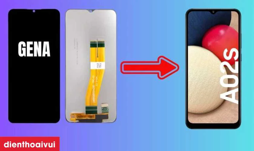Màn hình Samsung Galaxy A02S nguyên khung chính hãng GENA loại Pro là gì?