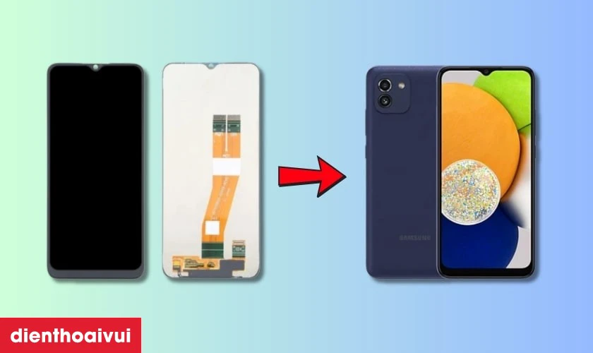 Thay màn hình Samsung Galaxy A03 chính hãng GENA loại A+