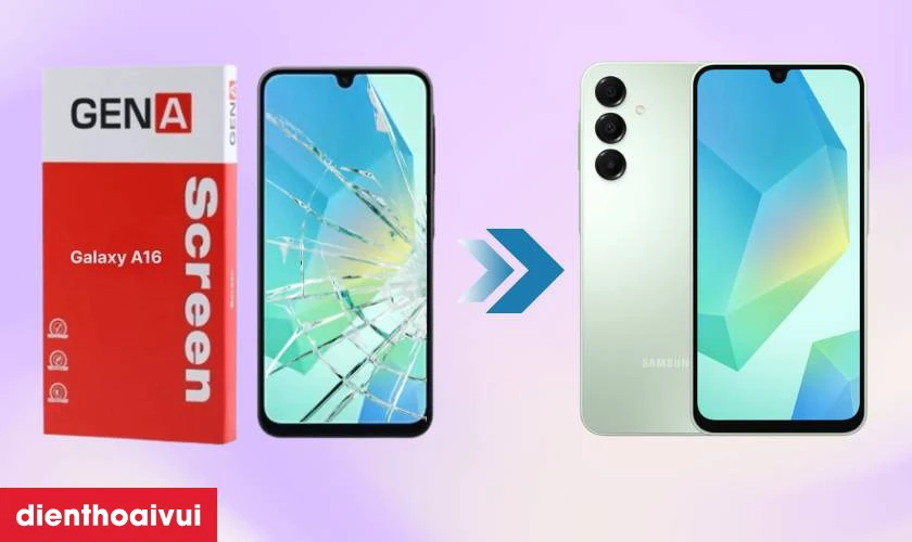 M&agrave;n h&igrave;nh GENA loại Pro thay cho Samsung Galaxy A16 c&oacute; tốt kh&ocirc;ng