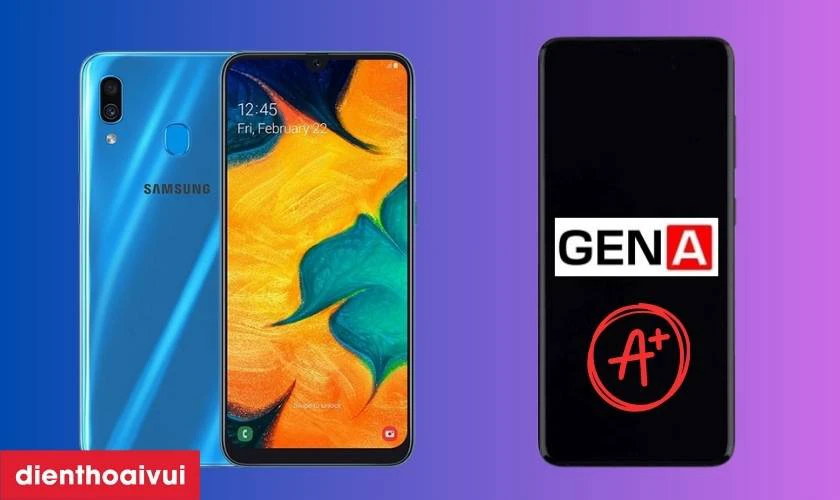 Màn hình Samsung Galaxy A30 nguyên khung chính hãng GENA loại A+ là gì?