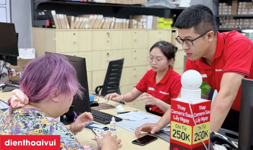 Tiếp nhận Galaxy A35 và kiểm tra tình trạng lỗi