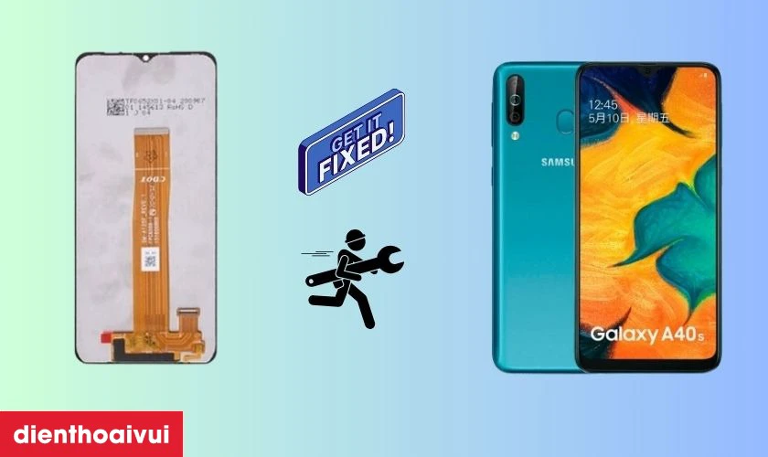 Thay màn hình mới giúp khắc phục lỗi màn hình trên Samsung A40s