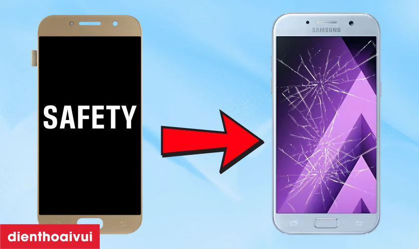 Màn hình Safety thay cho Samsung Galaxy A5 2017 có tốt không?