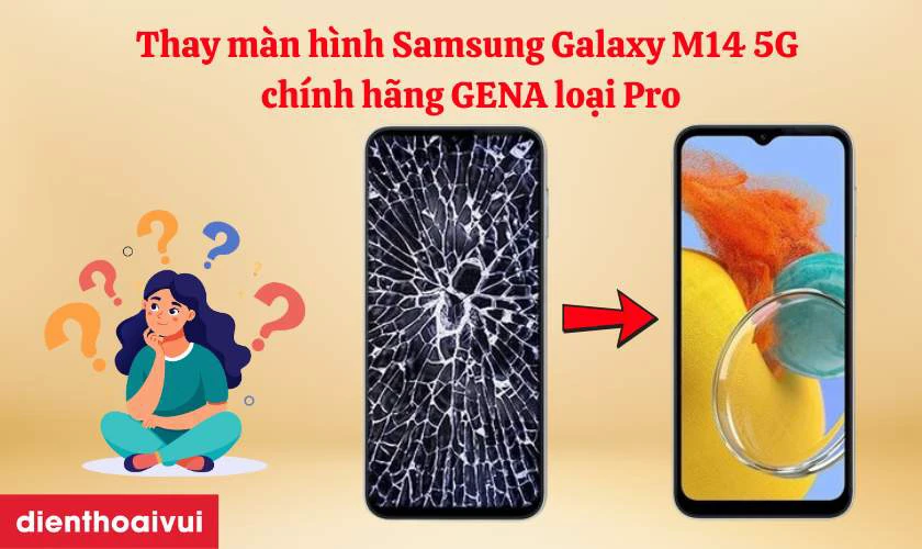 Màn hình Samsung Galaxy M14 5G chính hãng GENA loại Pro là gì?