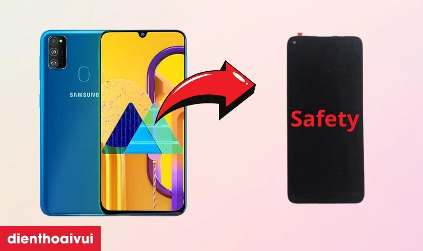 Thông tin về màn hình Samsung Galaxy M30s hãng Safety 