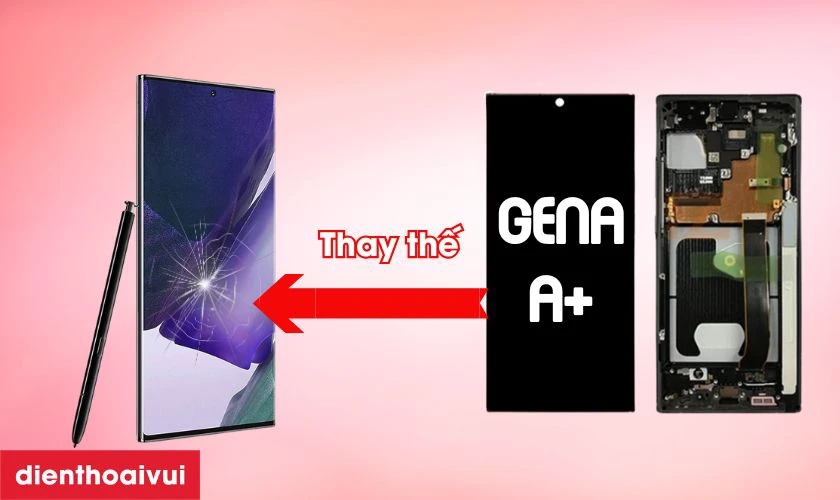 Màn hình Samsung Galaxy Note 20 Ultra nguyên khung GENA loại A+ là gì?