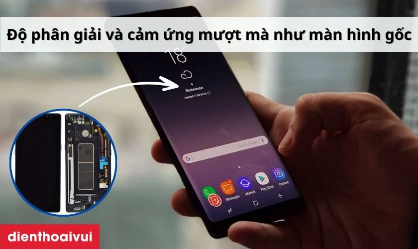 Màn hình Samsung Galaxy Note 8 nguyên khung hãng Safety có tốt không?