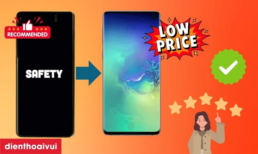 Có nên thay màn hình Samsung Galaxy S10 hãng Safety không?