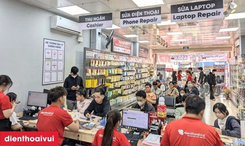 Dịch vụ thay màn hình Samsung Galaxy S10 Plus nguyên khung chính hãng GENA loại A+ lấy liền tại Điện Thoại Vui