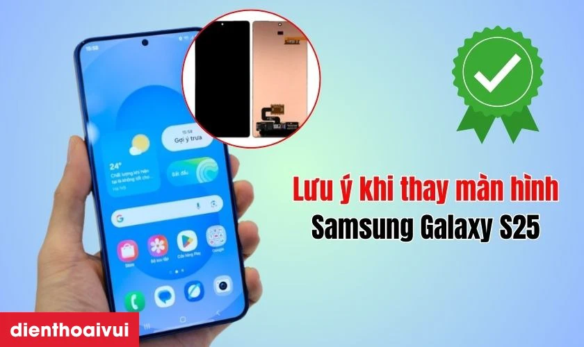 Cần lưu &yacute; g&igrave; khi thay m&agrave;n h&igrave;nh Samsung Galaxy S25