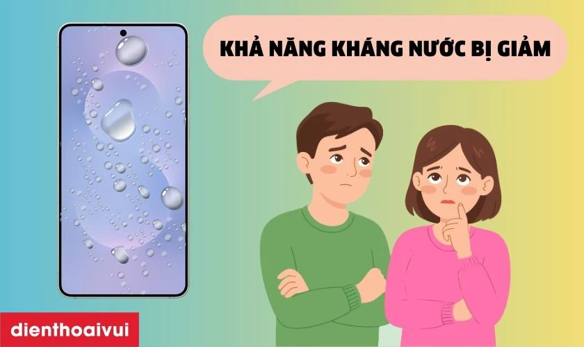 Thay m&agrave;n h&igrave;nh c&oacute; thể mất kh&aacute;ng nước